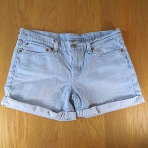 Levi's Light Wash Cuffed Jean Shorts Size 29